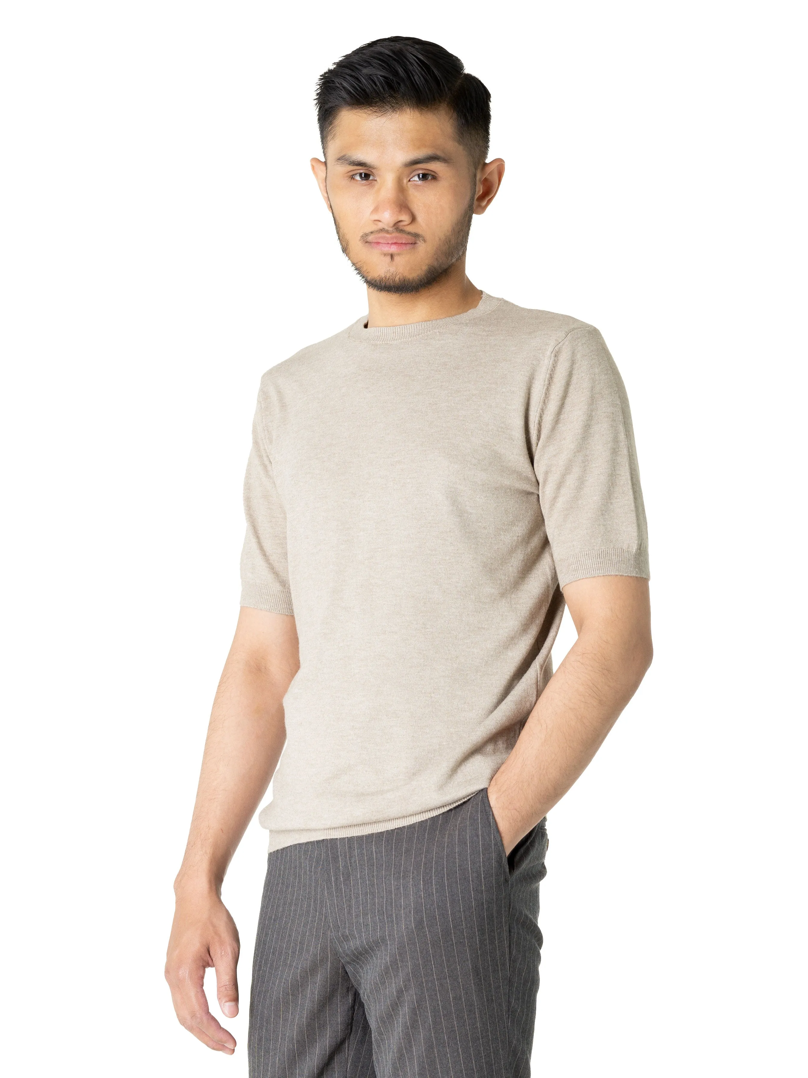 Basic Crew Neck Tee - Ash Grey