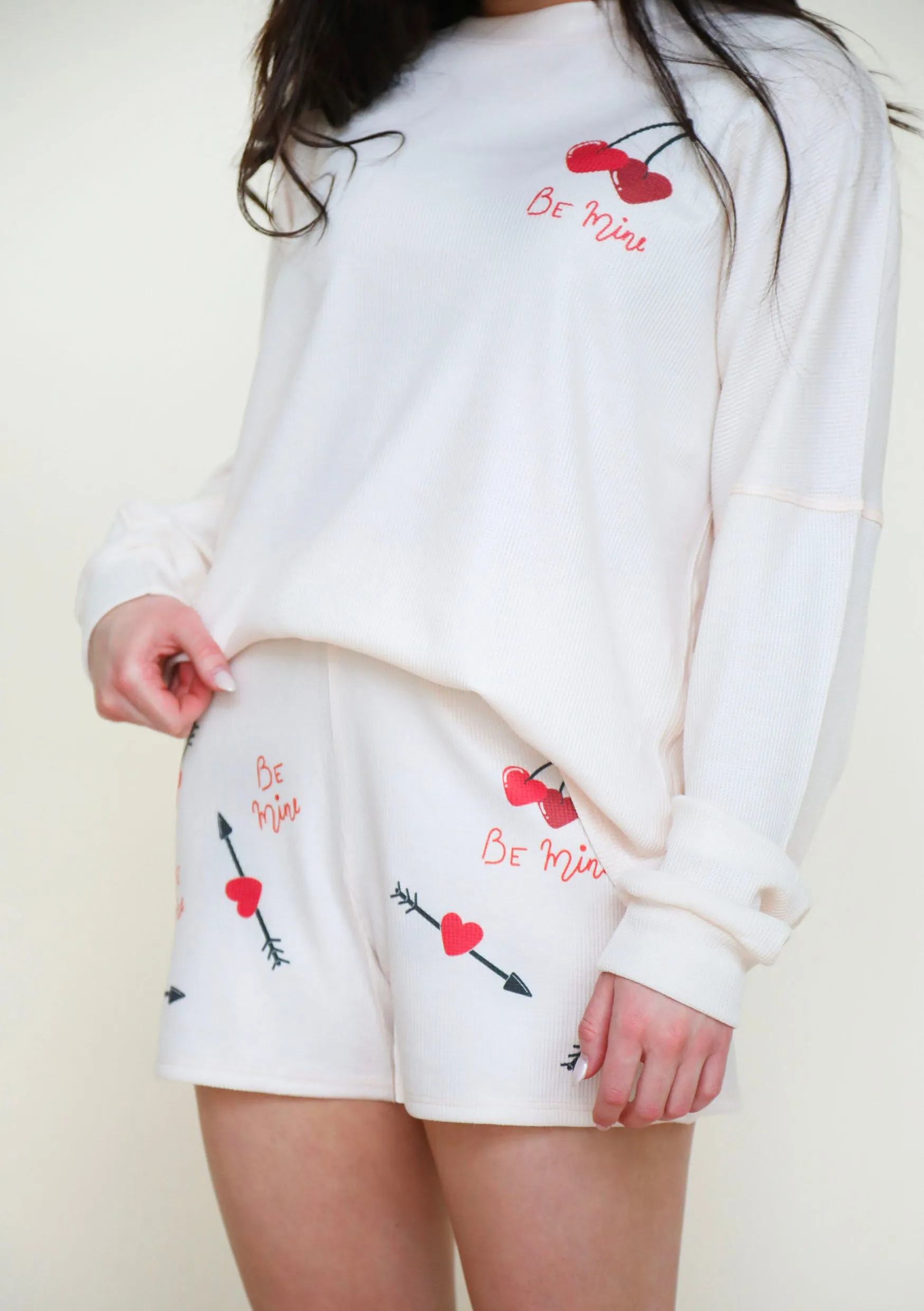 Be Mine Heart Cherry Loungewear Set