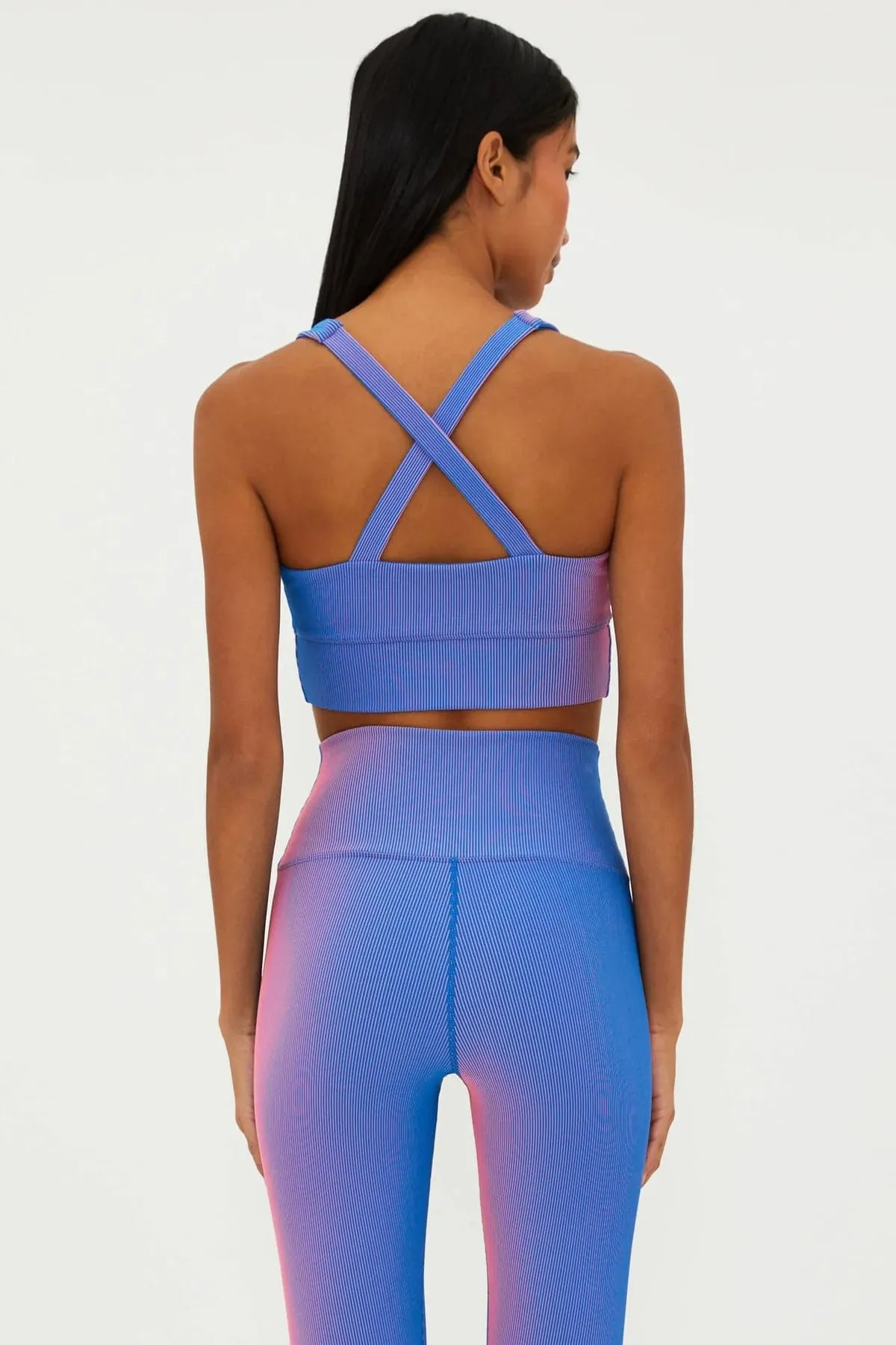 Beach Riot Mindy Gym Top in Imperial Two Tone Rib