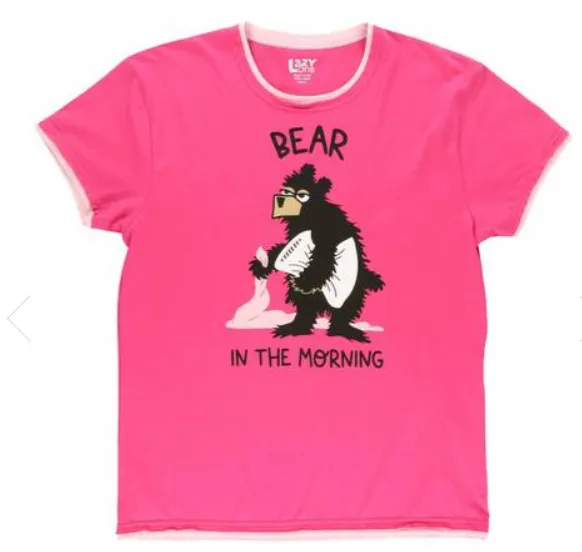 Bear in AM  Women's Regular Fit PJ Tee