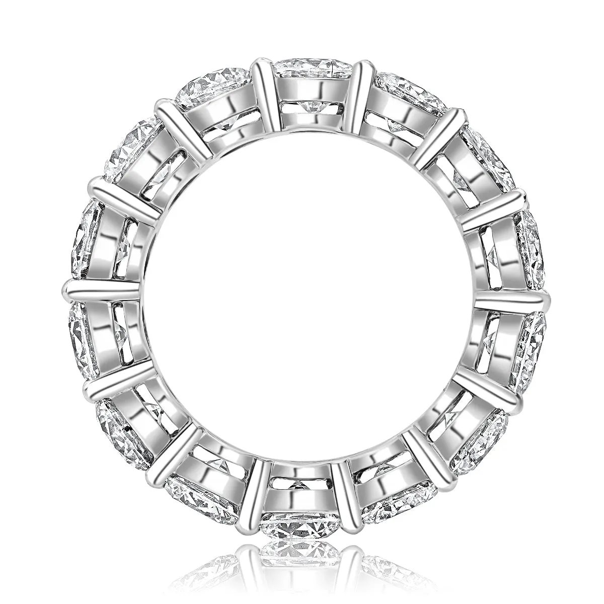 BELLE 4-5 Carat Round Cut Diamond Eternity Band in Platinum 30 pointer By Mike Nekta SIZE 4-9