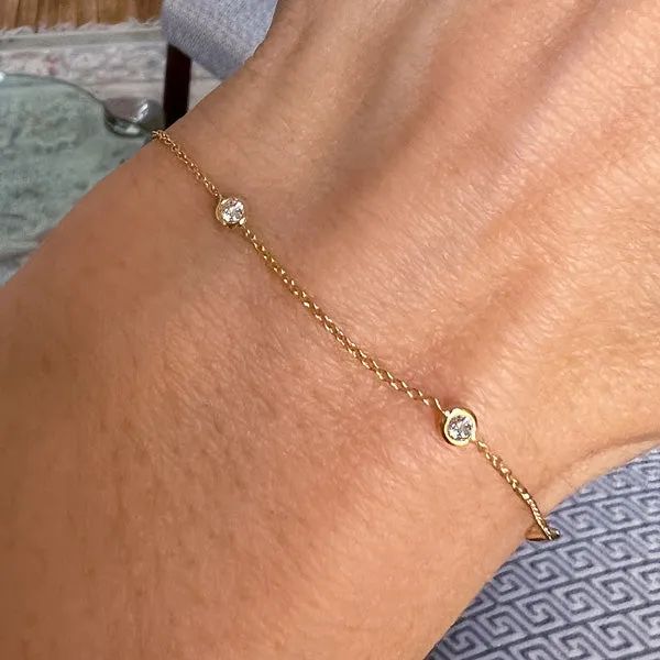 Bezel Set Diamond Bracelet