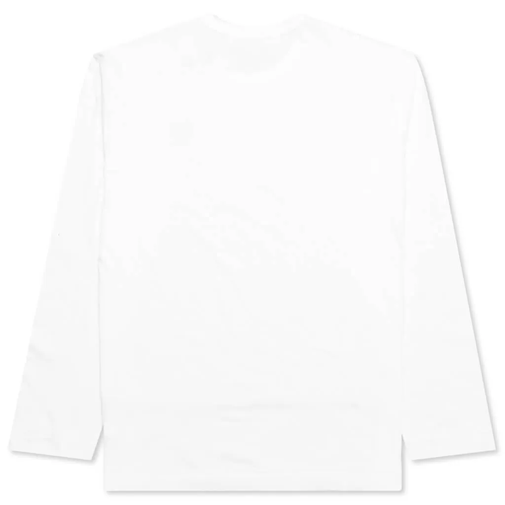 Black Emblem L/S T-Shirt - White