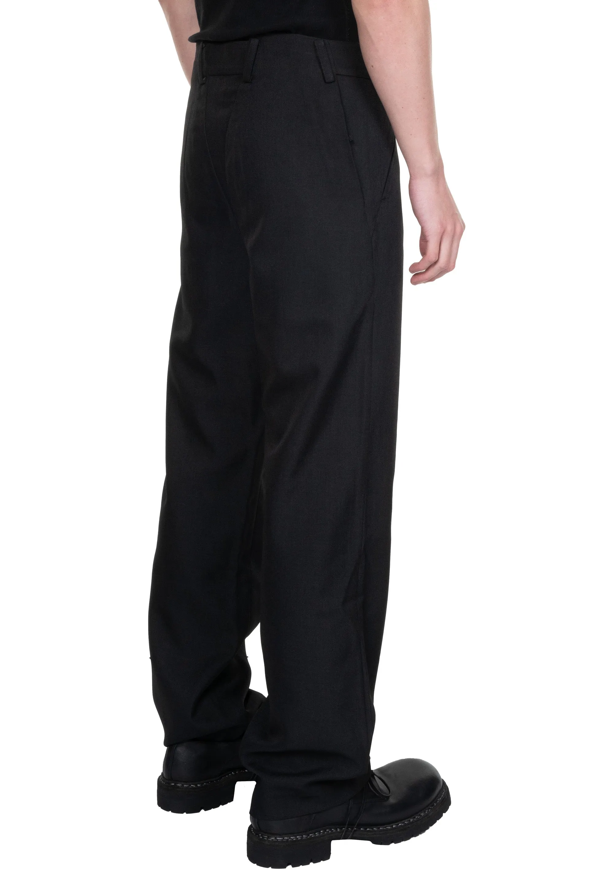 Black V-Shaped Suit Trousers