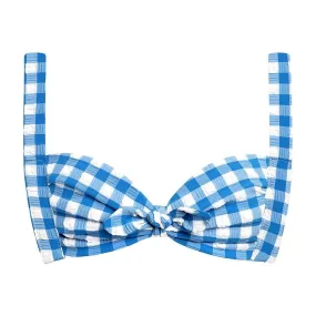 Blue Gingham Kayla Bikini Top