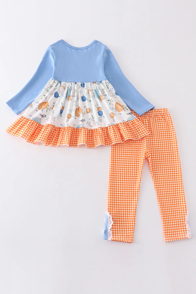 Blue pumpkin girl set