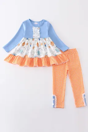 Blue pumpkin girl set