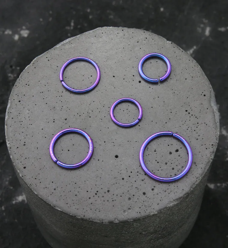 Blurple Niobium Seamless Ring