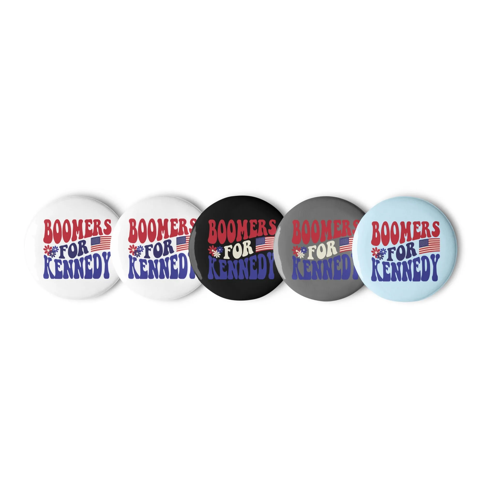 Boomers for Kennedy Pins (5 Buttons)