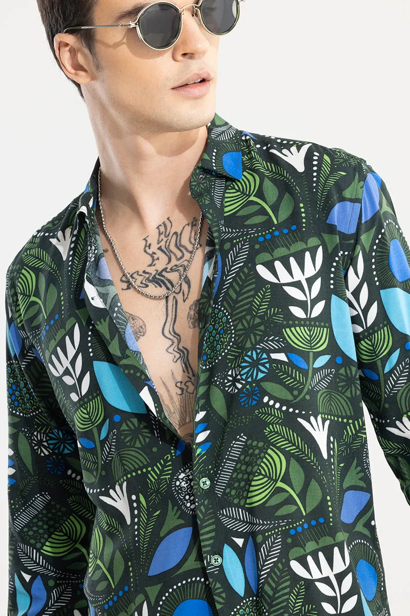 Botanical Bliss Green Shirt