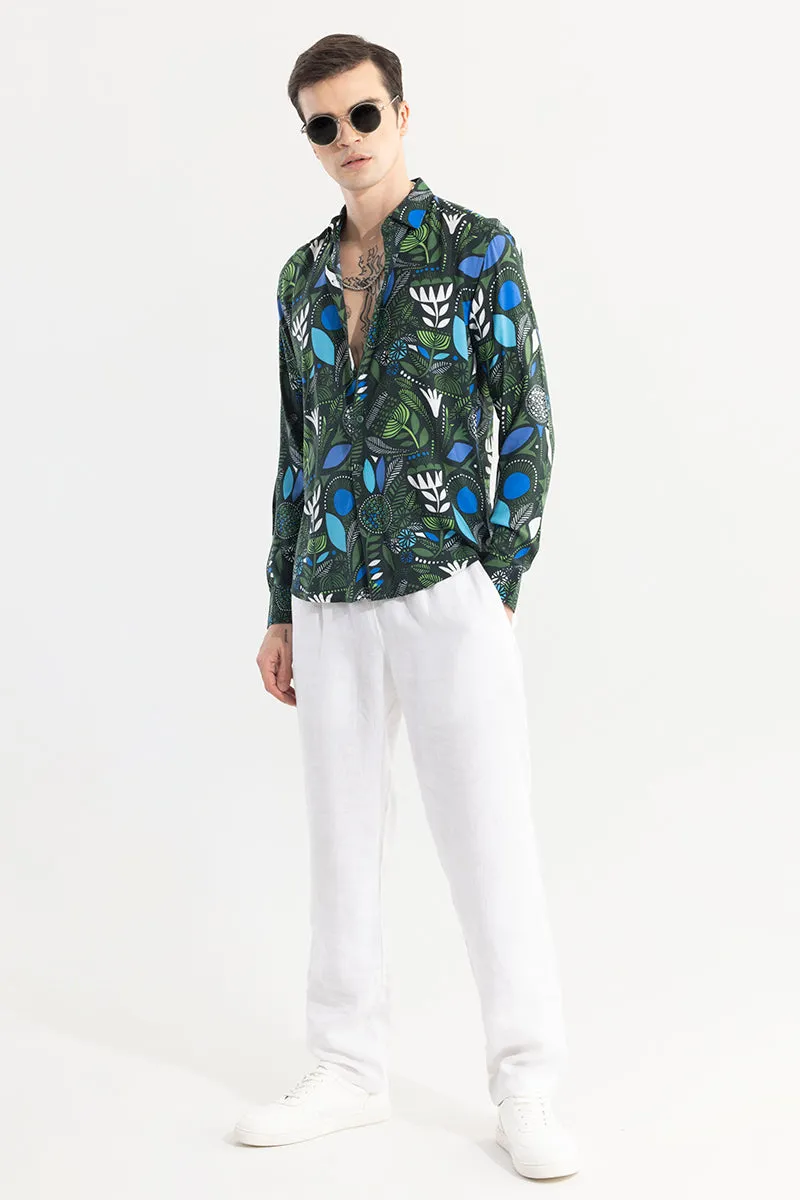 Botanical Bliss Green Shirt