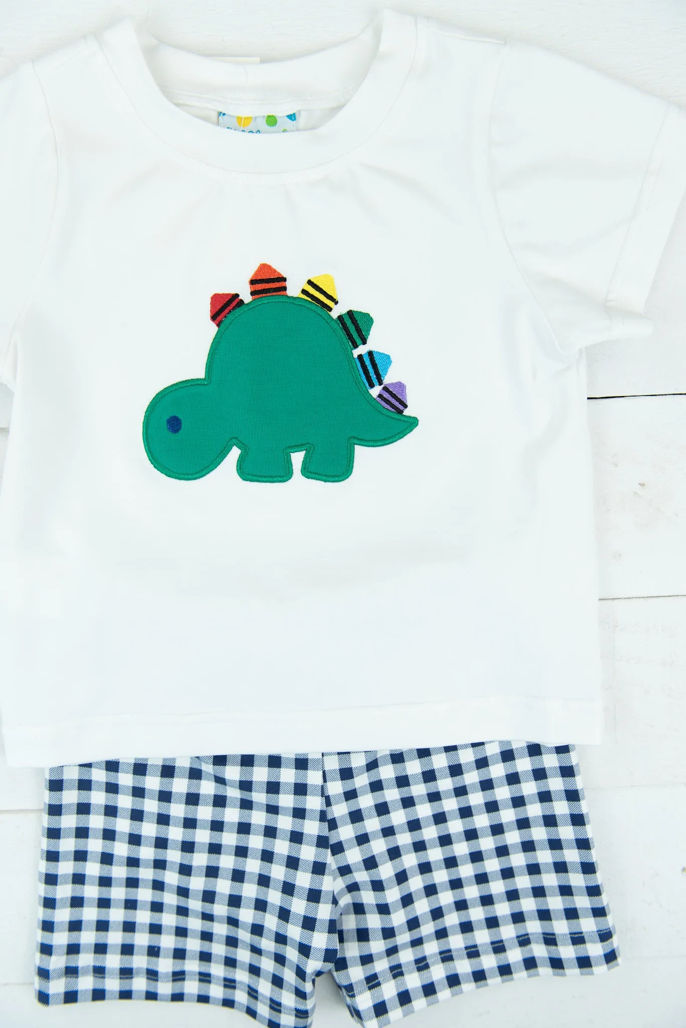 Boys Dino Crayon Shorts Set