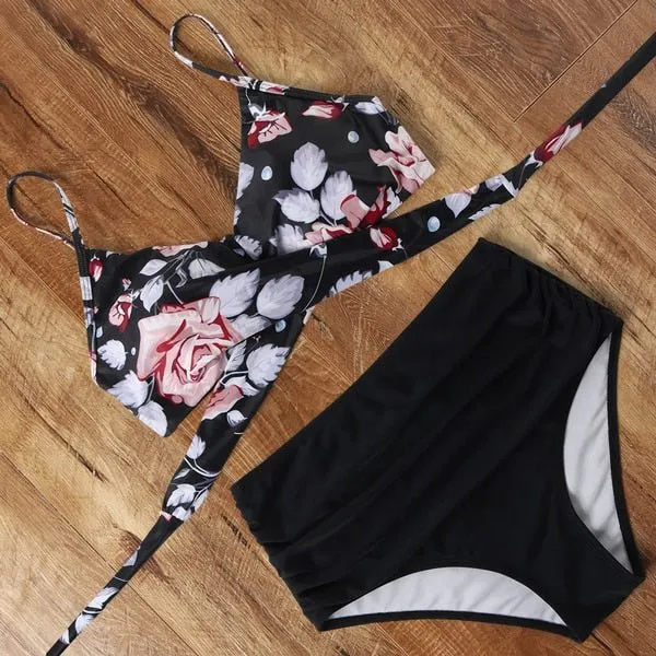 Brooklyn Design-Bikini mit hoher Taille zum Abnehmen 