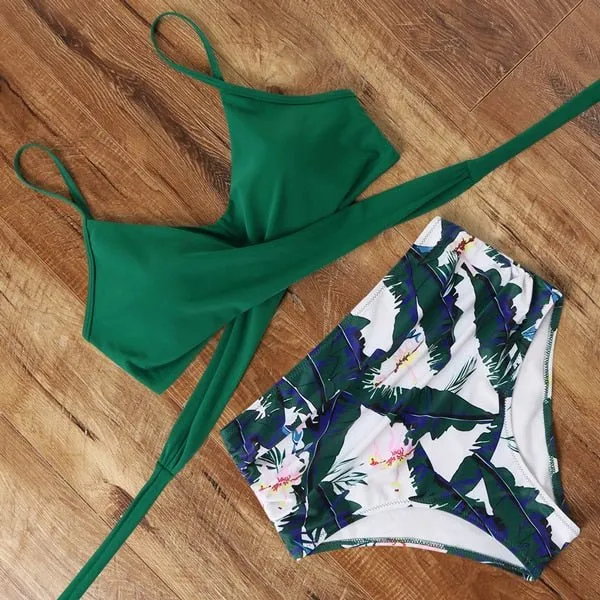 Brooklyn Design-Bikini mit hoher Taille zum Abnehmen 