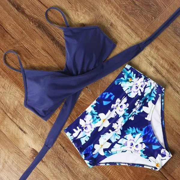 Brooklyn Design-Bikini mit hoher Taille zum Abnehmen 