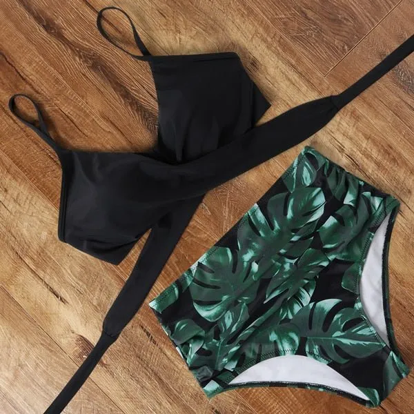 Brooklyn Design-Bikini mit hoher Taille zum Abnehmen 