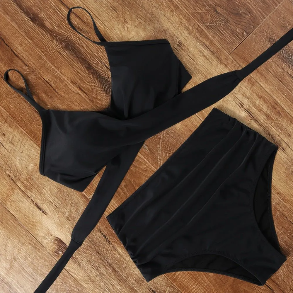 Brooklyn Design-Bikini mit hoher Taille zum Abnehmen 