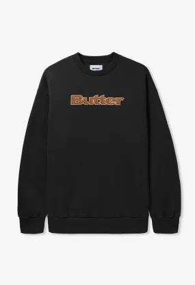 BUTTER GOODS Felt logo applique crewneck