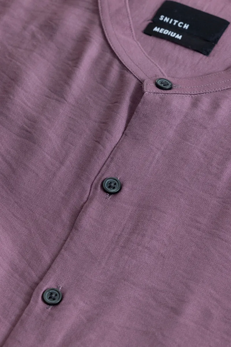 Calista Mauve Mandarin Shirt