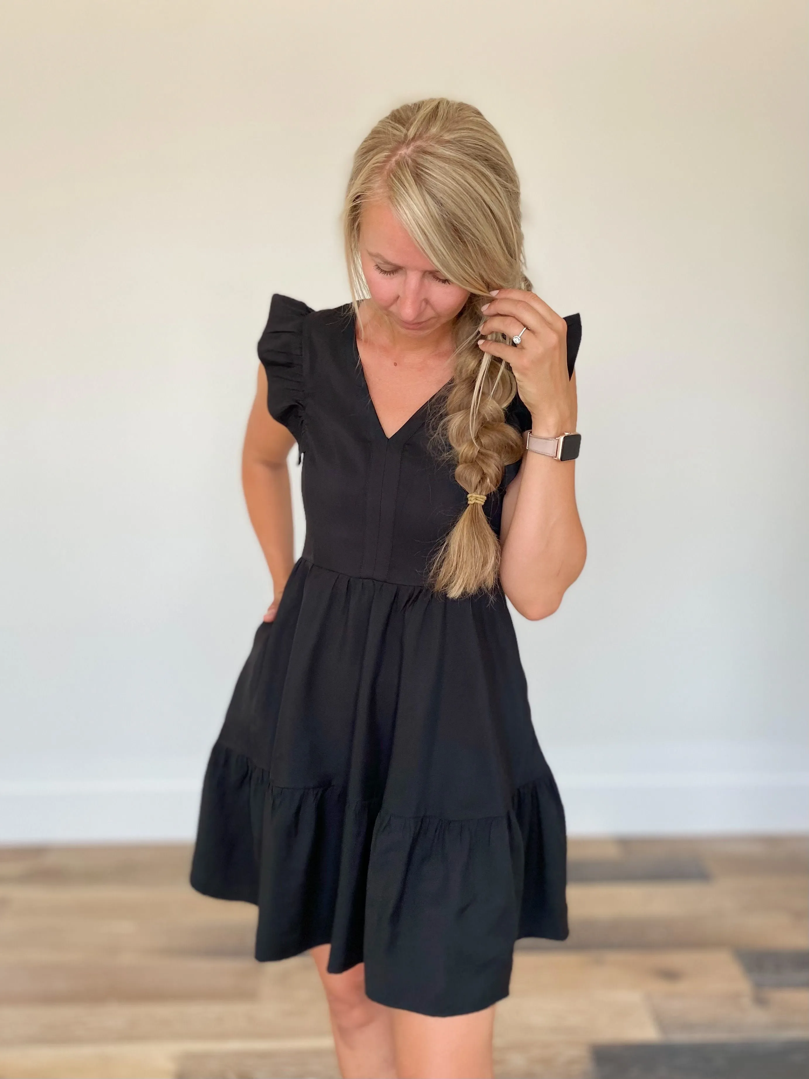 Celeste Flare Dress in Black