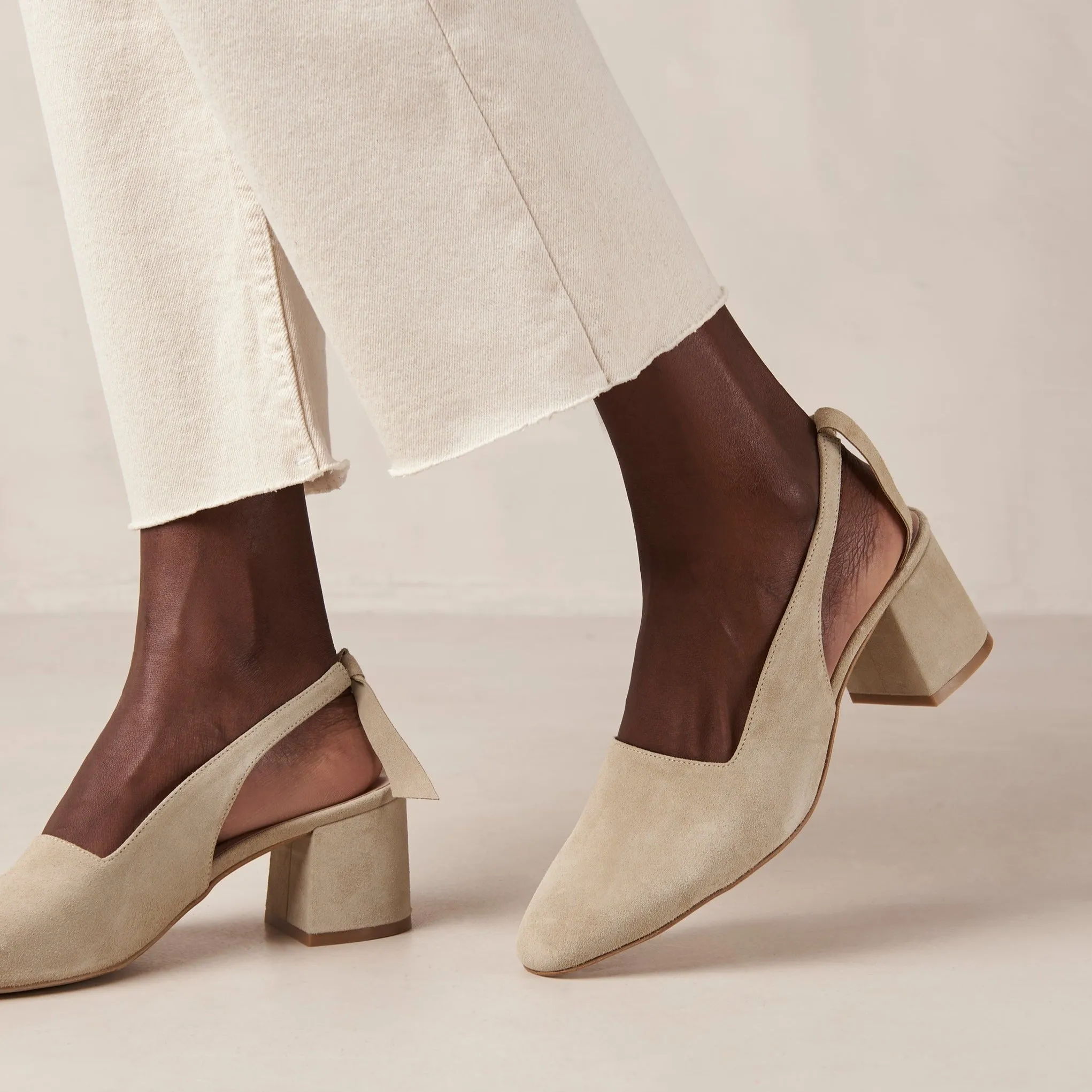 Charlotte Beige Leather Pumps