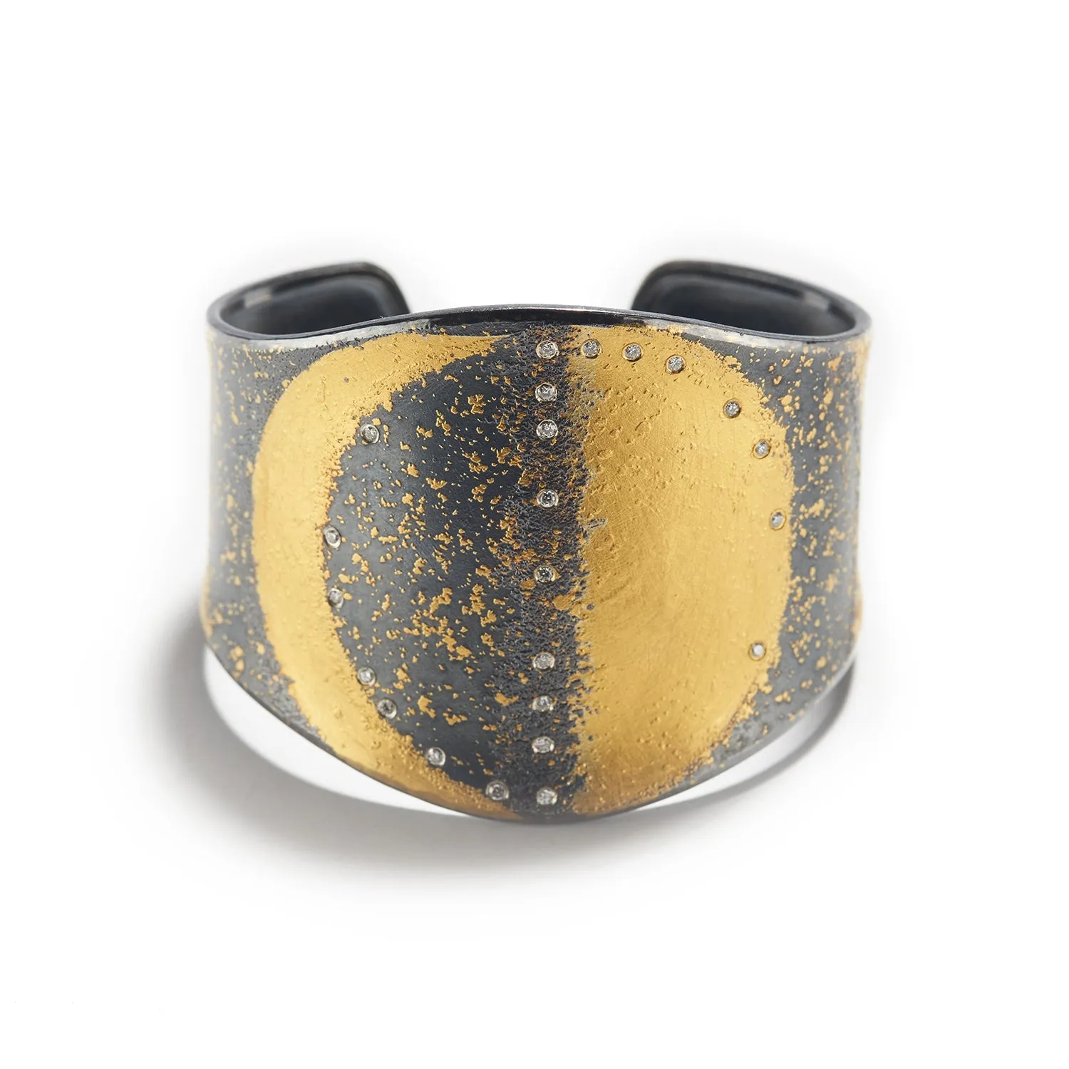 Circular Center Cuff in Gold & Silver