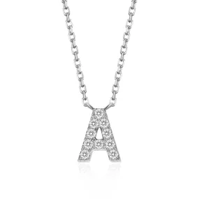 Classic Pavé Initial A Pendant Necklace