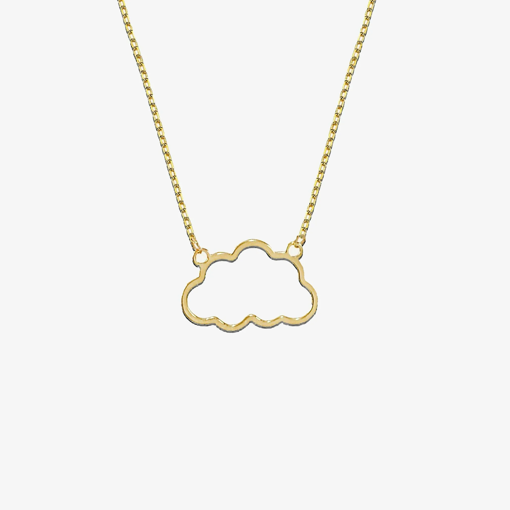 Cloud Necklace | 14K Solid Gold