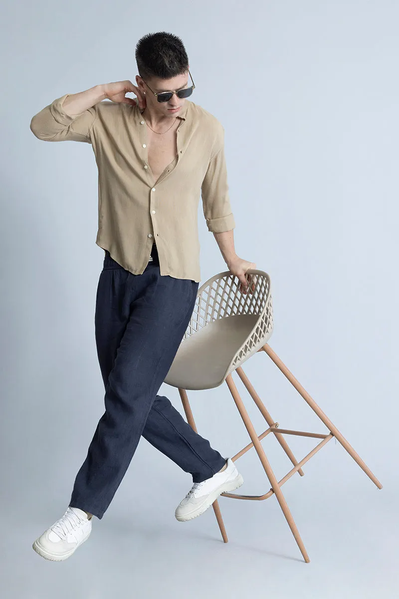 Coastal Linen Khaki Shirt