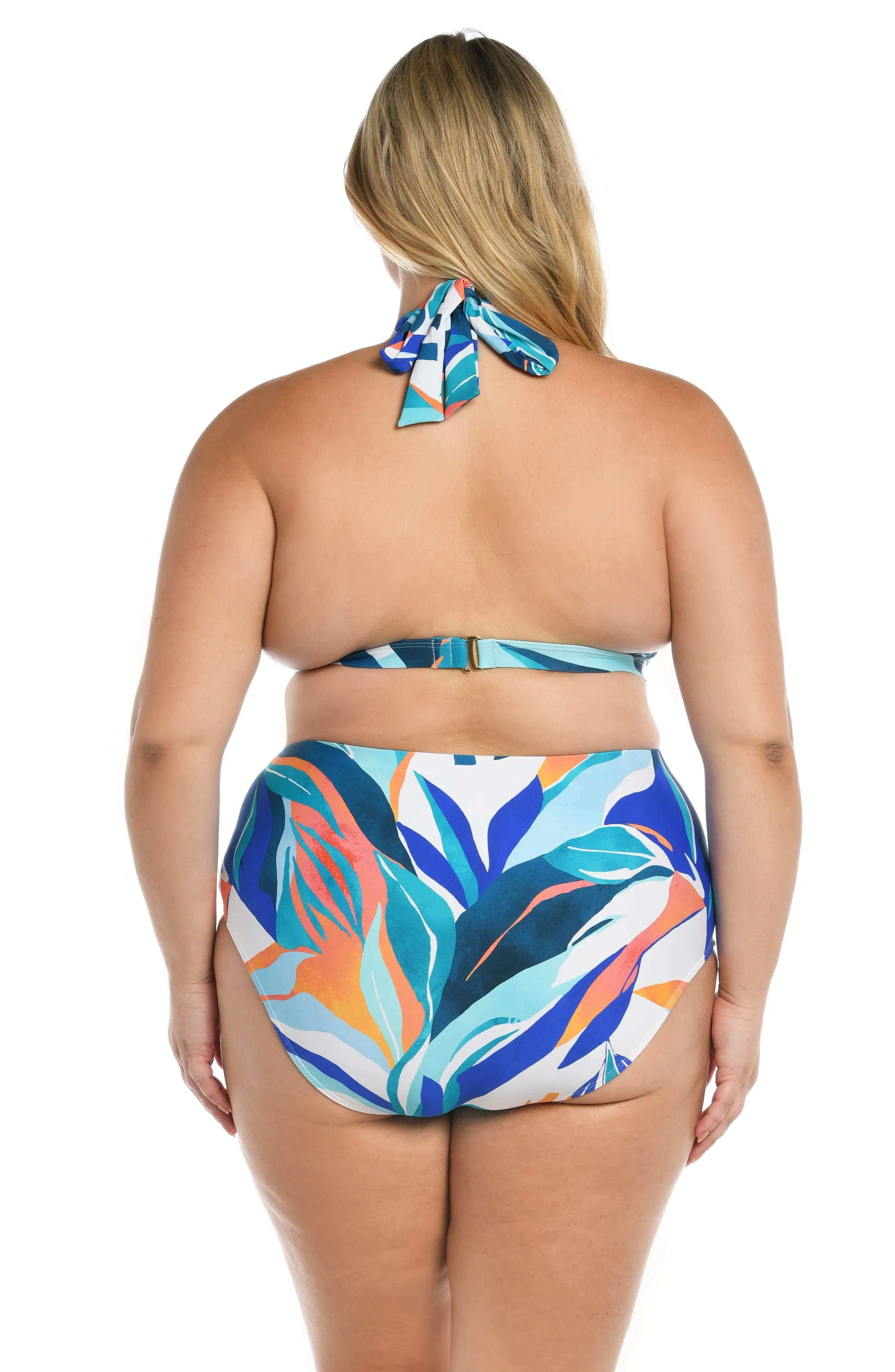 Coastal Palms Banded Halter Top - FINAL SALE