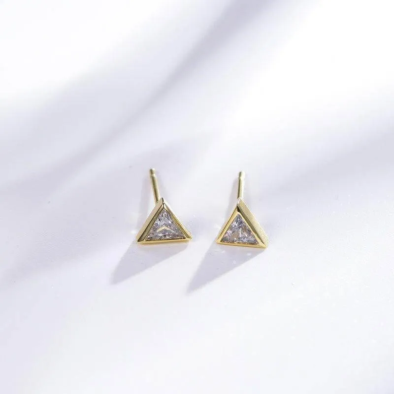 Cubic Zirconia Diamond Cones Stud Earrings