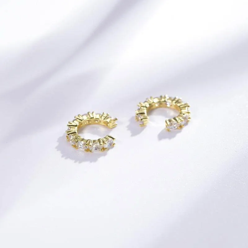 Cubic Zirconia Diamond Hoop Earrings