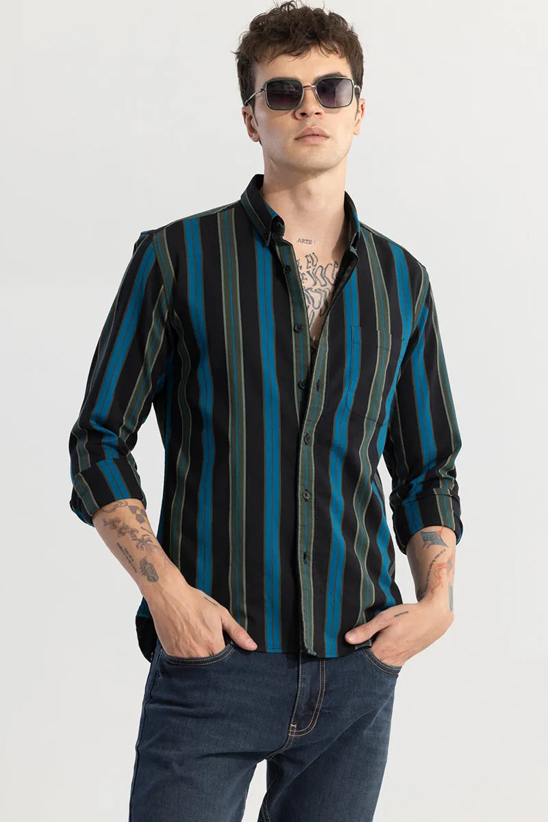 Dazzle Stripe Black Shirt