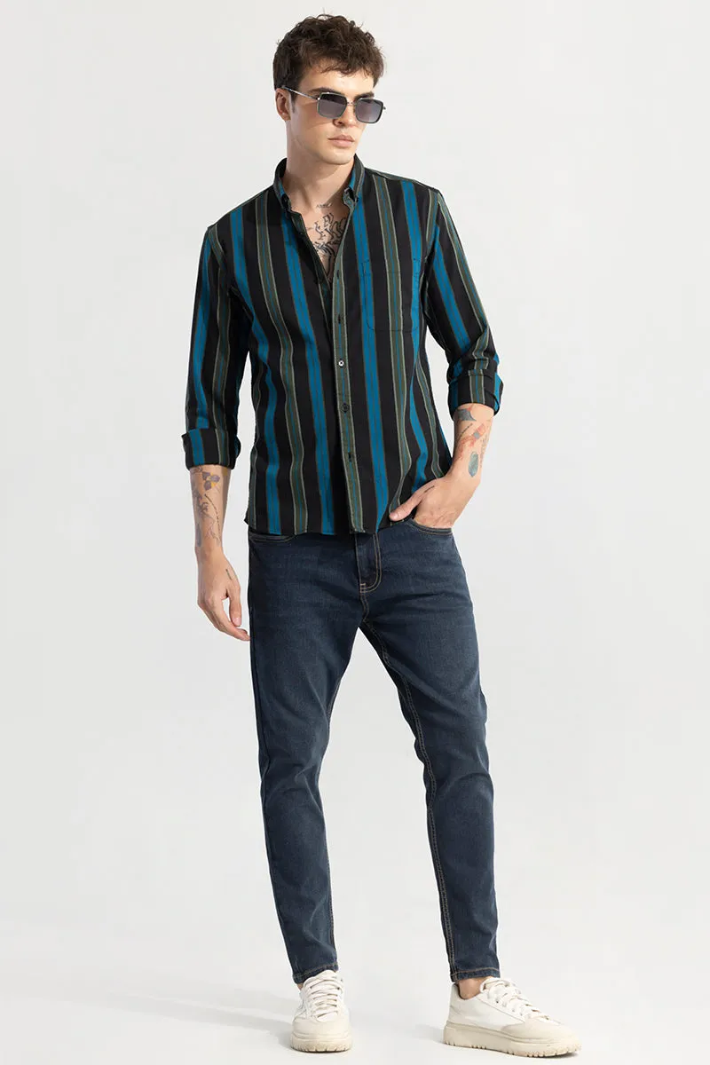 Dazzle Stripe Black Shirt