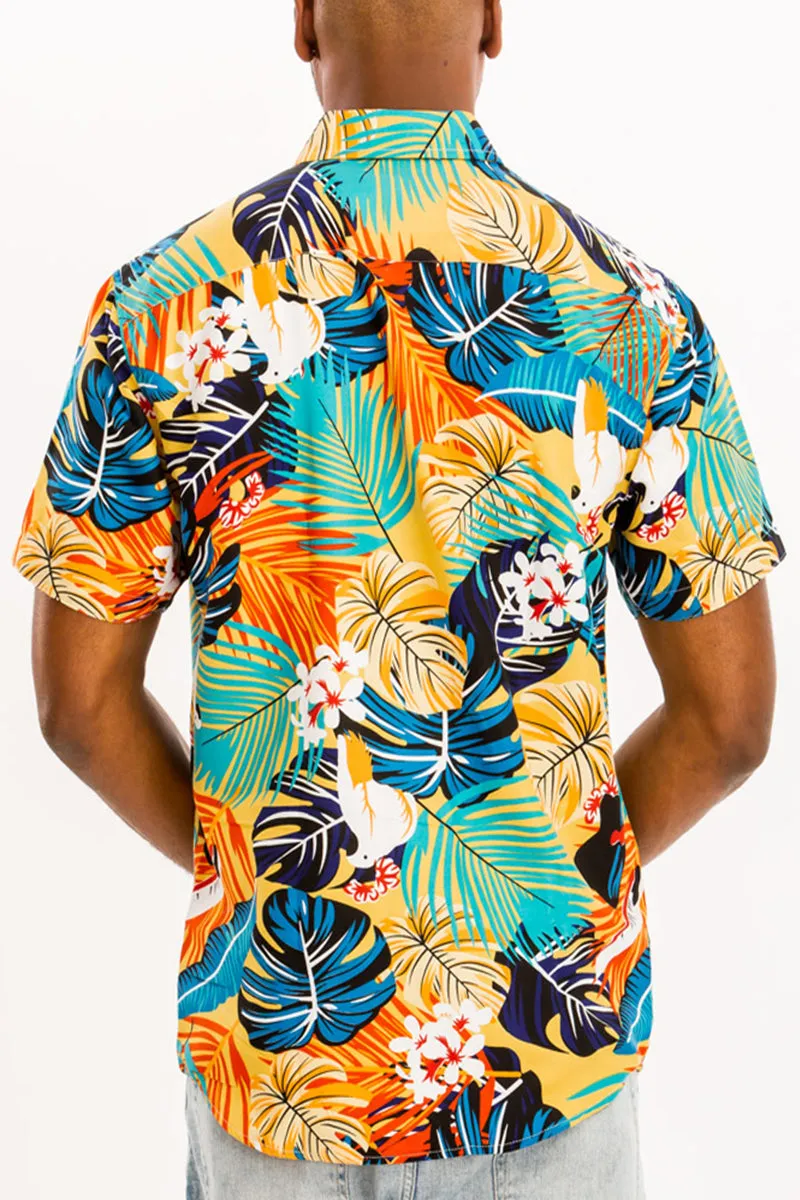 Digital Print Hawaiian Short Sleeve Shirt