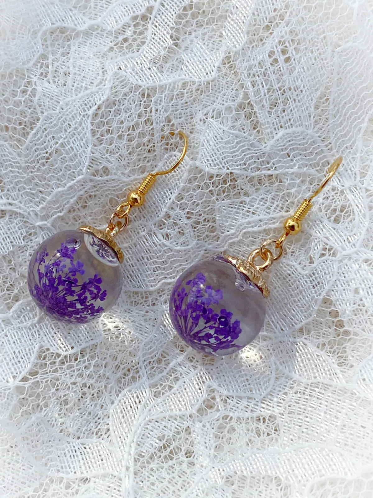 Dried Flower Orb Dangles