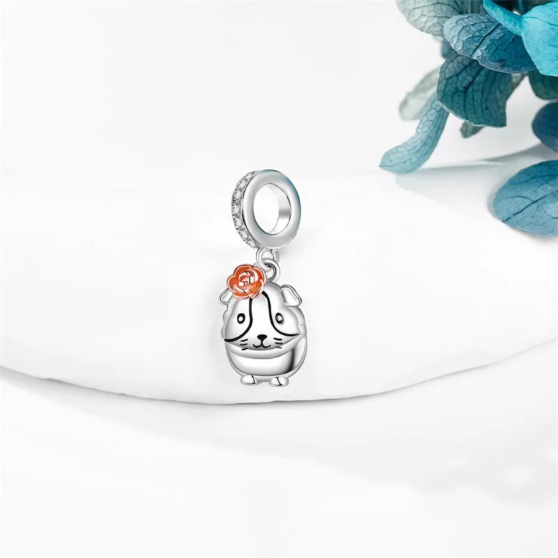 Duck/Guinea Pig Charms Beads Fits Charms Bracelets for Women 925 Sterling Silver Bead Animal Jewelry Gifts for Women