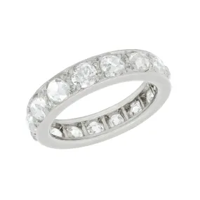 Early Edwardian Platinum French Mixed Cut Diamond Eternity Band