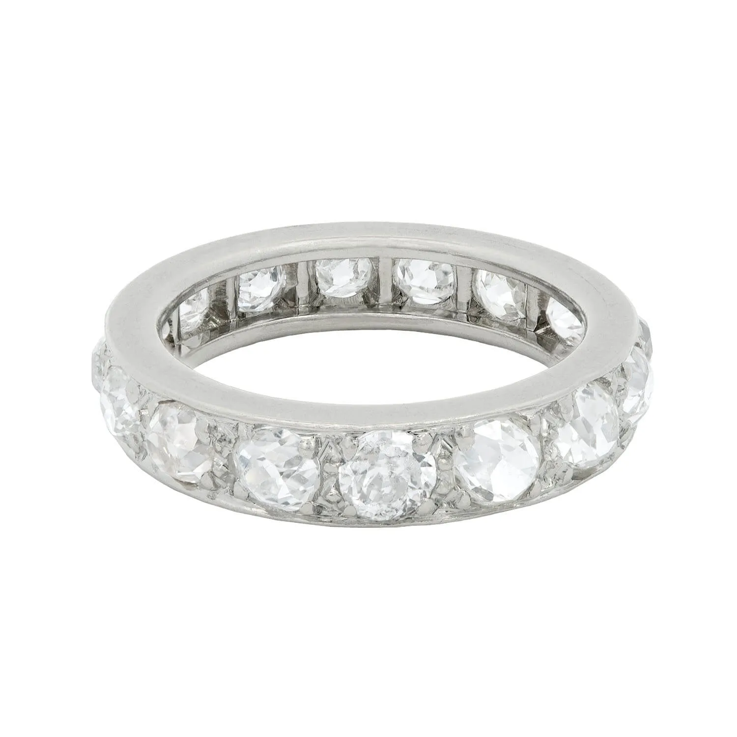 Early Edwardian Platinum French Mixed Cut Diamond Eternity Band