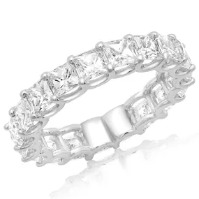 EMBER 4 Carat Princess Cut Diamond Eternity Band in Platinum 20 pointer By Mike Nekta SIZE 4-9