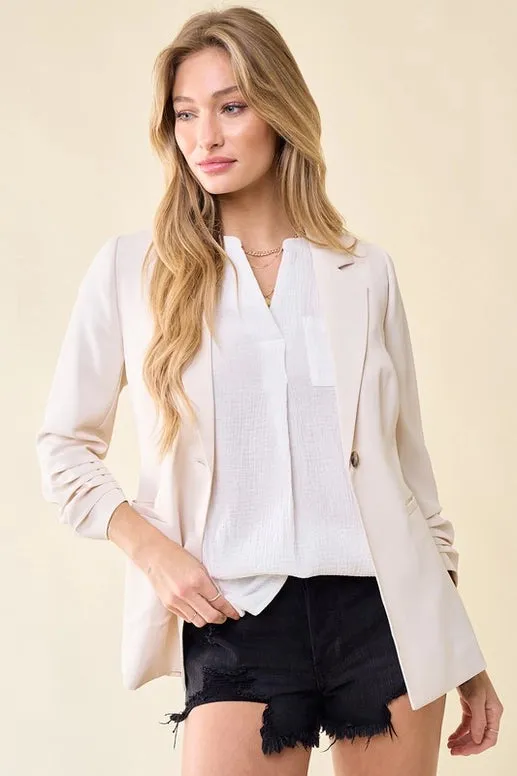 Emma Cinched Sleeve Blazer