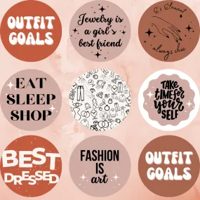 E's Element Fashion Affirmation Sticker Sheets (Includes 9 stickers!)