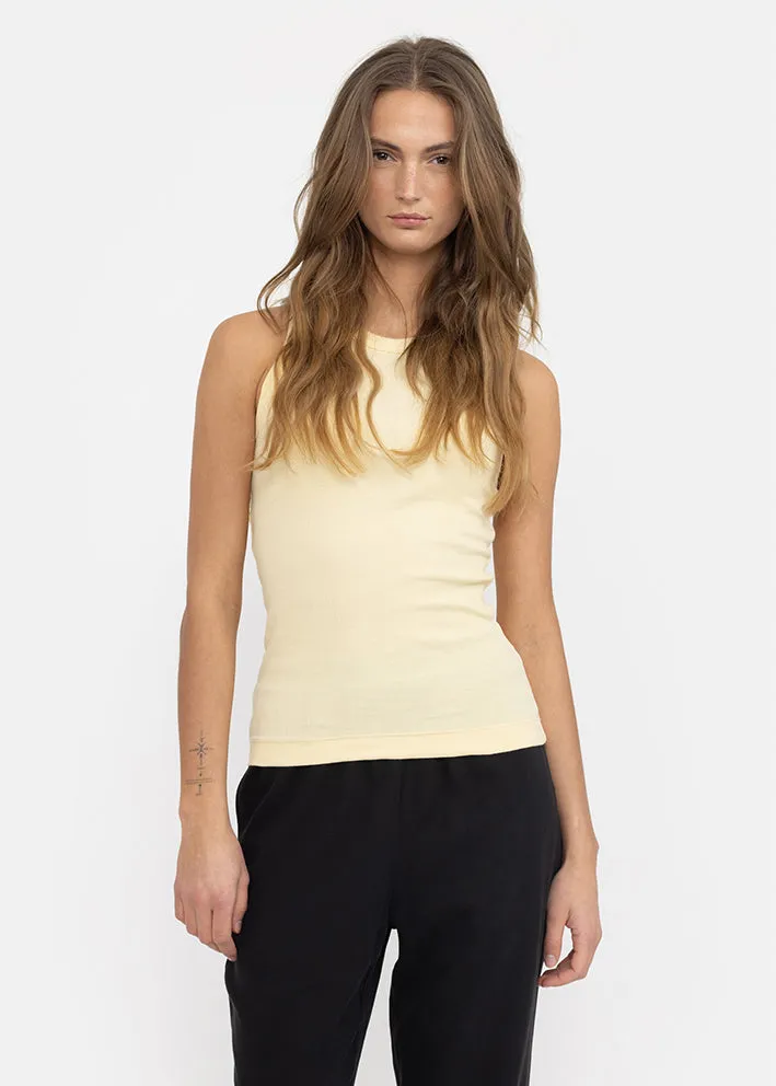 Esmé Studios Blossom Racerback Rib Tank Top - Summer Melon