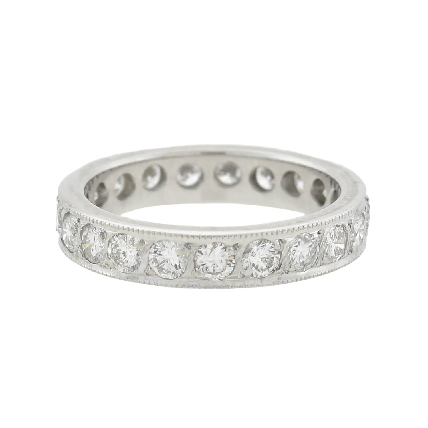 Estate Platinum   Diamond Eternity Band 2.00ctw