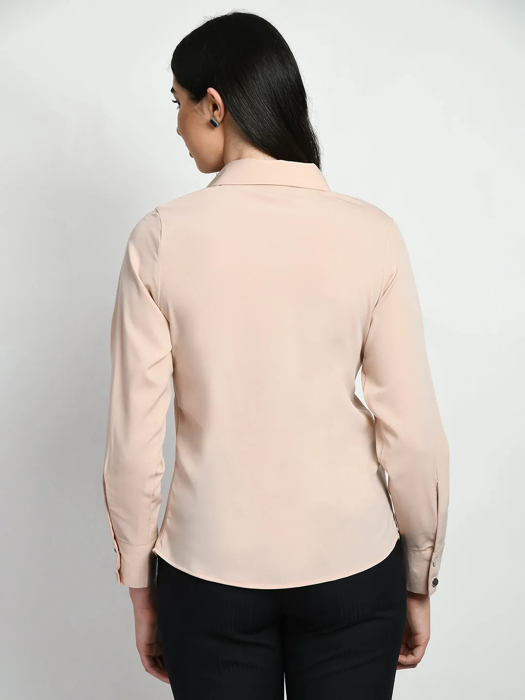 Exude Freshness Cowl Neck Top (Peach)