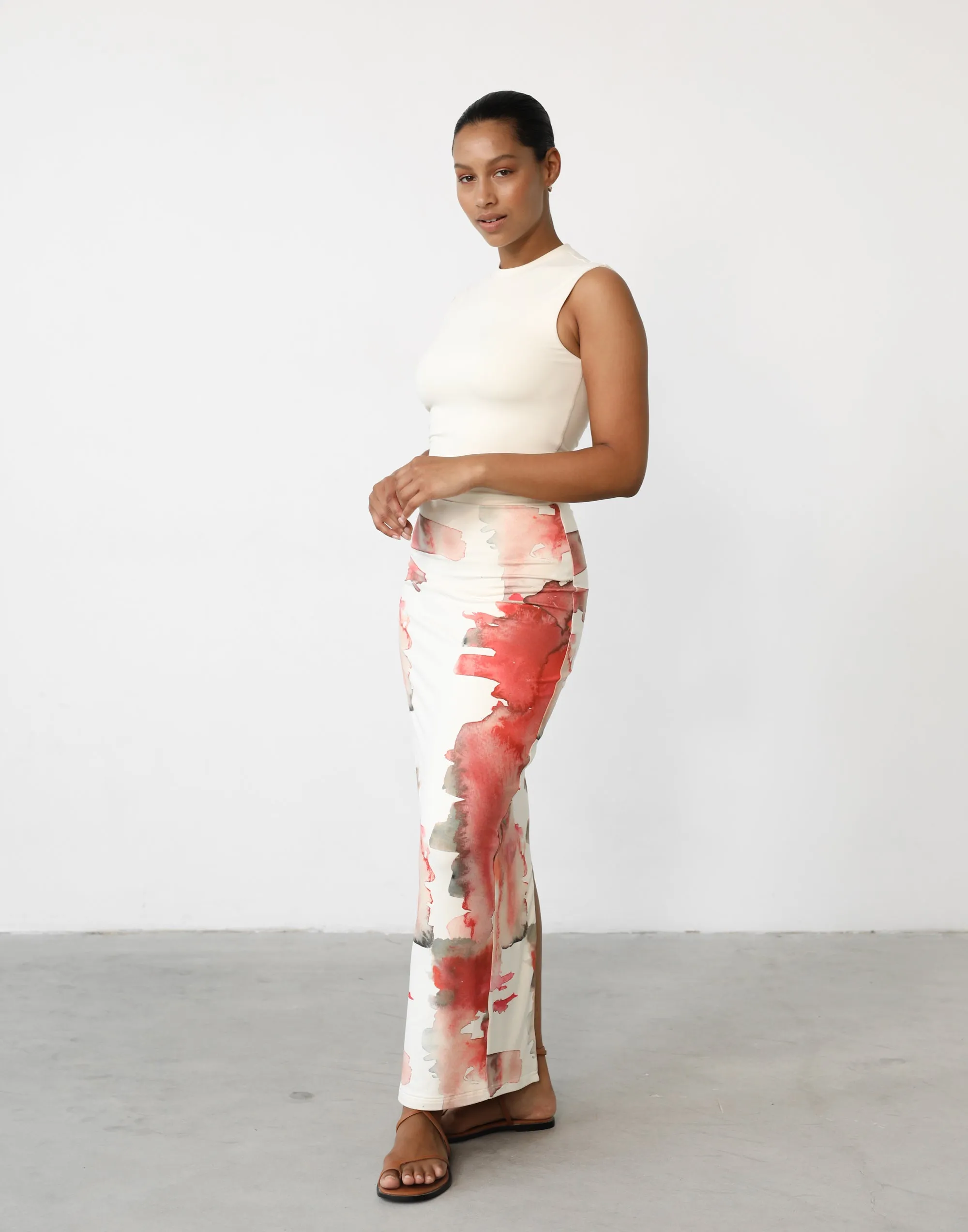 Fable Maxi Skirt (Watercolour)