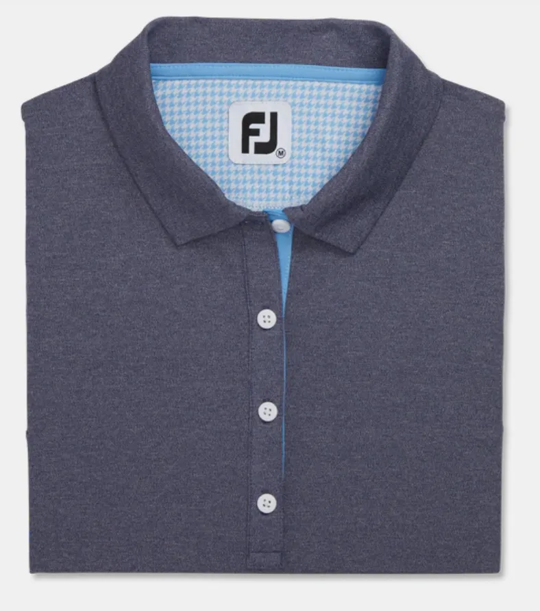 FootJoy Pique Sleeveless Houndstooth Trim Shirt Women