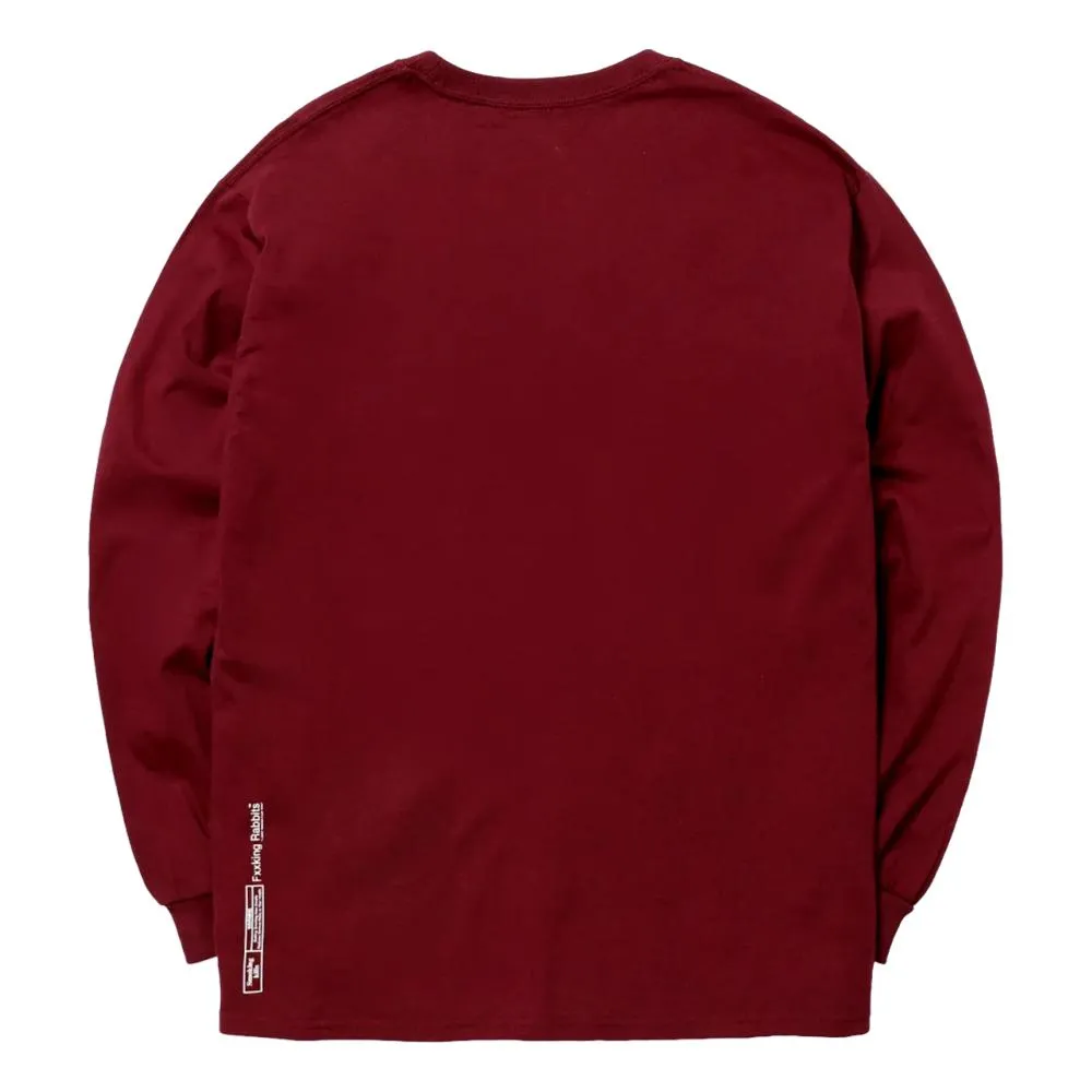 #FR2 FRC1760 THE GIRL LONG SLEEVE T-SHIRT-BURGUNDY