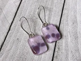 Fused Glass Earrings~ Amethyst Inspiration