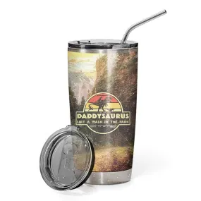 Gearhuman 3D Daddysaurus Like A Walk In A Park Custom Name Design Vacuum Insulated Tumbler